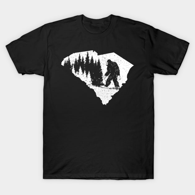 Bigfoot South Carolina State T-Shirt by Tesszero